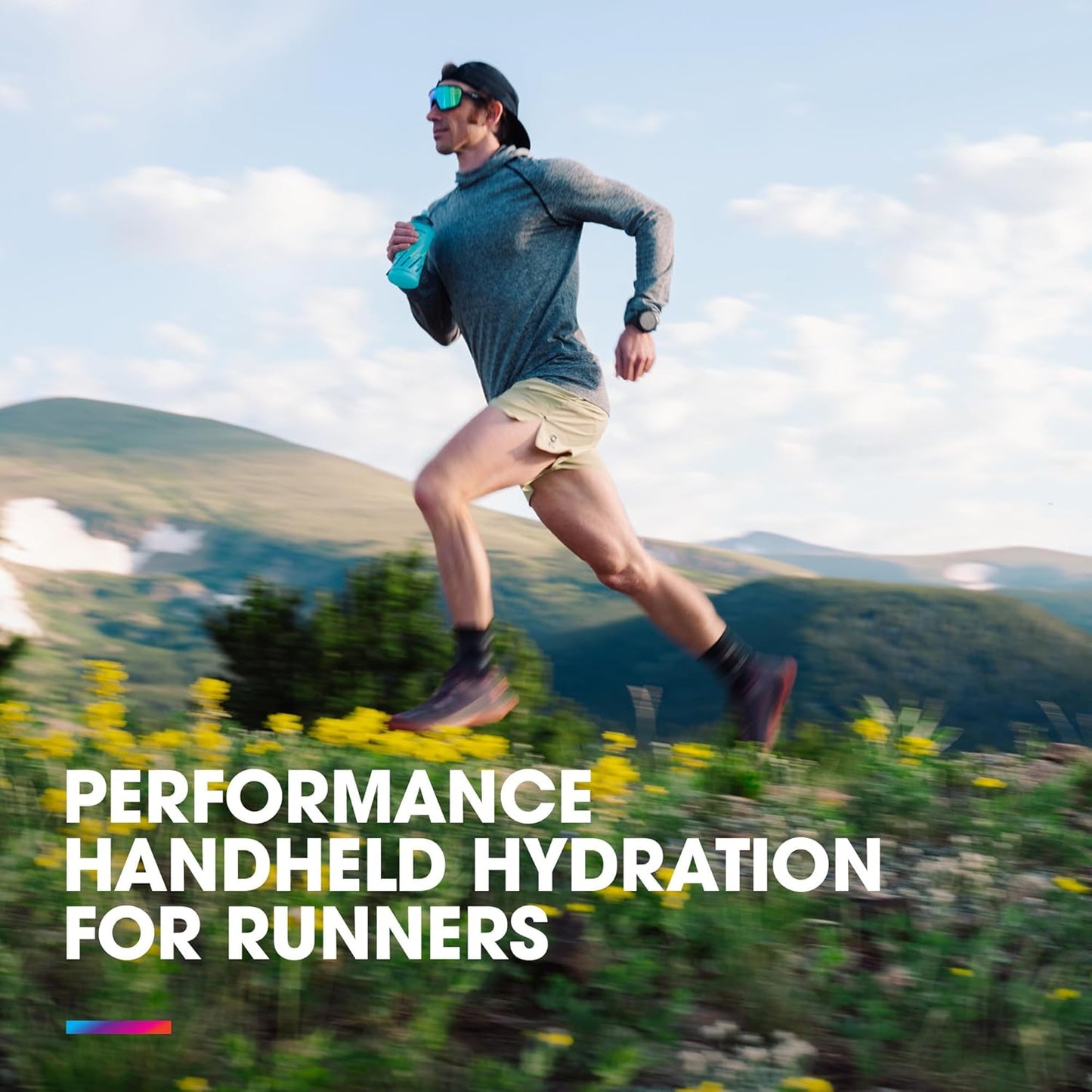 HydraPak SkyFlask Speed - Collapsible Handheld Running Water Bottle (350ml, 500ml, 500ml Insulated) - Adjustable Strap, Lightweight, Spill-Proof Cap | Collapsible