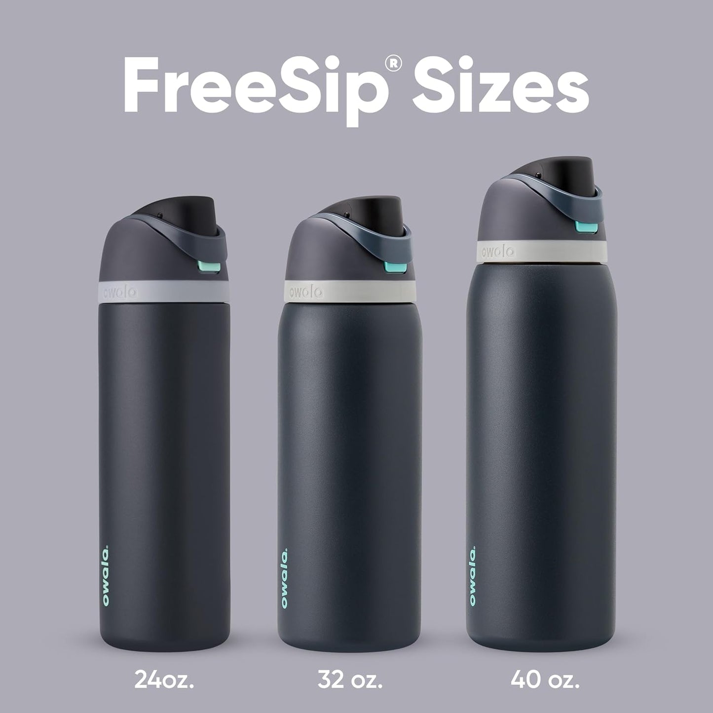 Owala FreeSip Insulated Stainless Steel Water Bottle with Straw, BPA-Free Sports Water Bottle, Great for Travel, 32 Oz, Denim