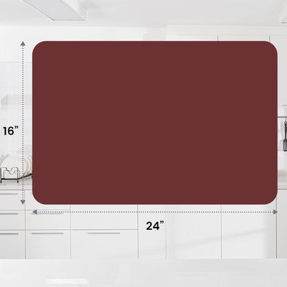 WISELIFE Dish Drying Mat Super Absorbent Drying Mat Large Dish Drying Mats for Kitchen Counter Easy Clean Dish Mat Kitchen Drying Mat15"x 18" Stylish Grey