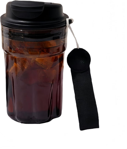 16oz Trendy Reusable Portable Tumbler - BPA Free, Leak - Proof, Lightweight & Easy to Carry,Ideal for On - the - Go Sipping (Brown)