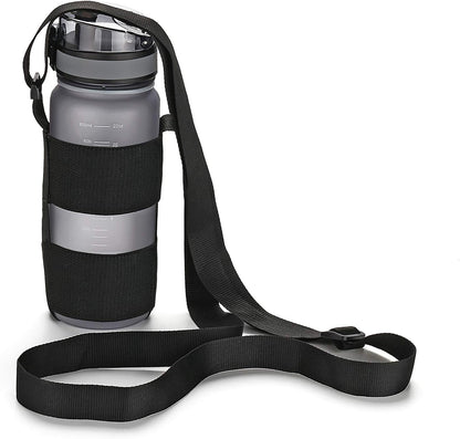 Universal Water Bottle Carrier Sling with Adjustable Shoulder Strap for Walking Short Hiking, Water Bottle Holder for 16-64 oz Wide Mouth Bottles (Exclude Water Bottle)