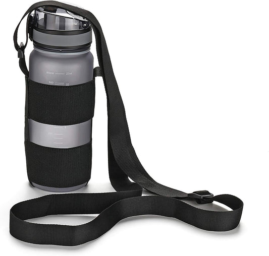 Universal Water Bottle Carrier Sling with Adjustable Shoulder Strap for Walking Short Hiking, Water Bottle Holder for 16-64 oz Wide Mouth Bottles (Exclude Water Bottle)