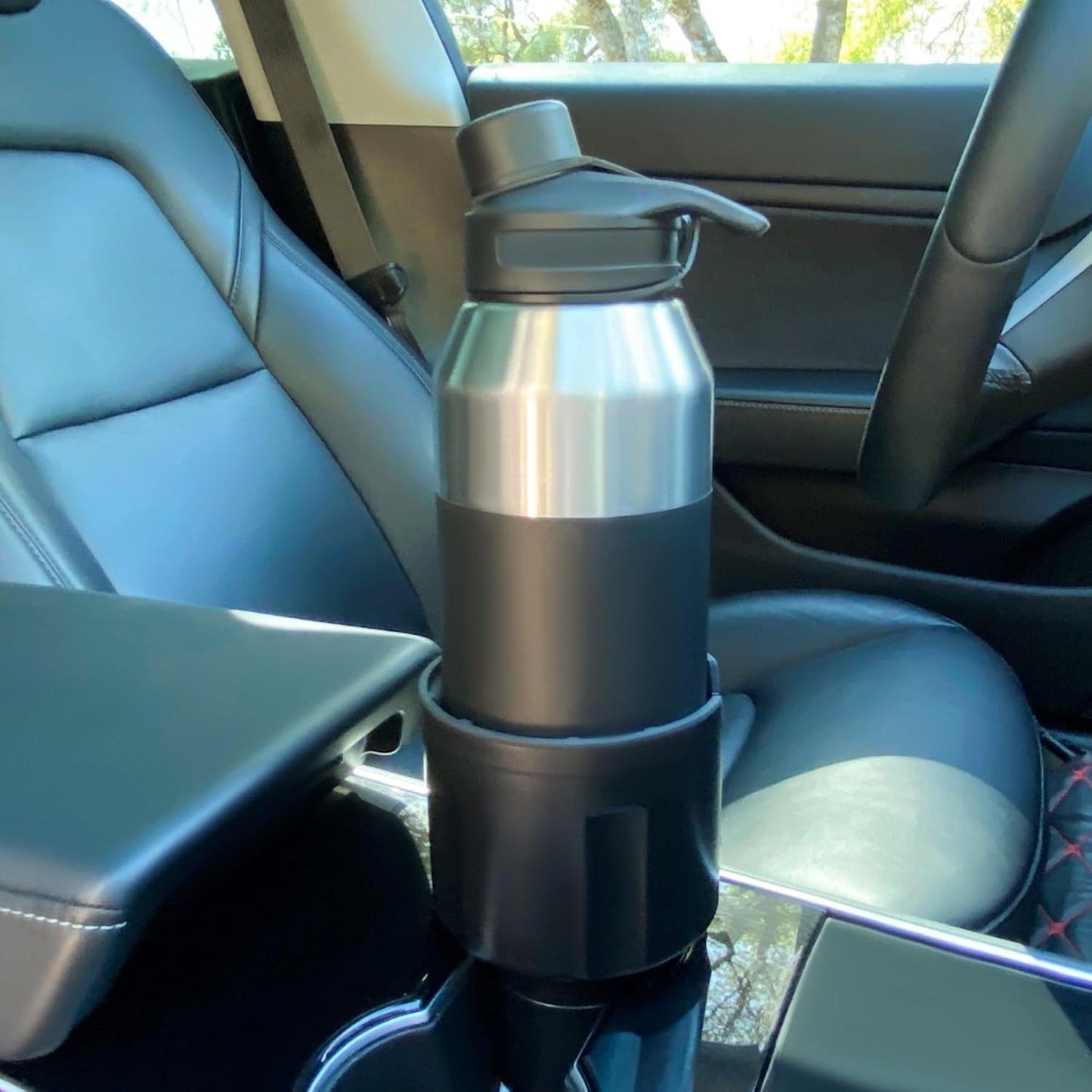 Swigzy Car Cup Holder Expander Adapter for Large Water Bottles - [Patented & Upgraded] - Holds: Hydro-Flask, Yeti, Nalgene, Owala, 32-40oz - Adjustable Expandable Insert Extender - Universal