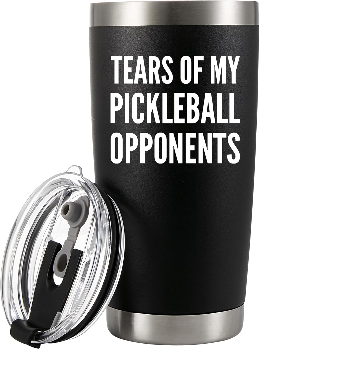 Panvola Tears of My Pickleball Opponents Tumbler Sports Player Coach Gifts Vacuum Insulated Stainless Steel Tumbler With Removable Lid And Straw (30 oz)