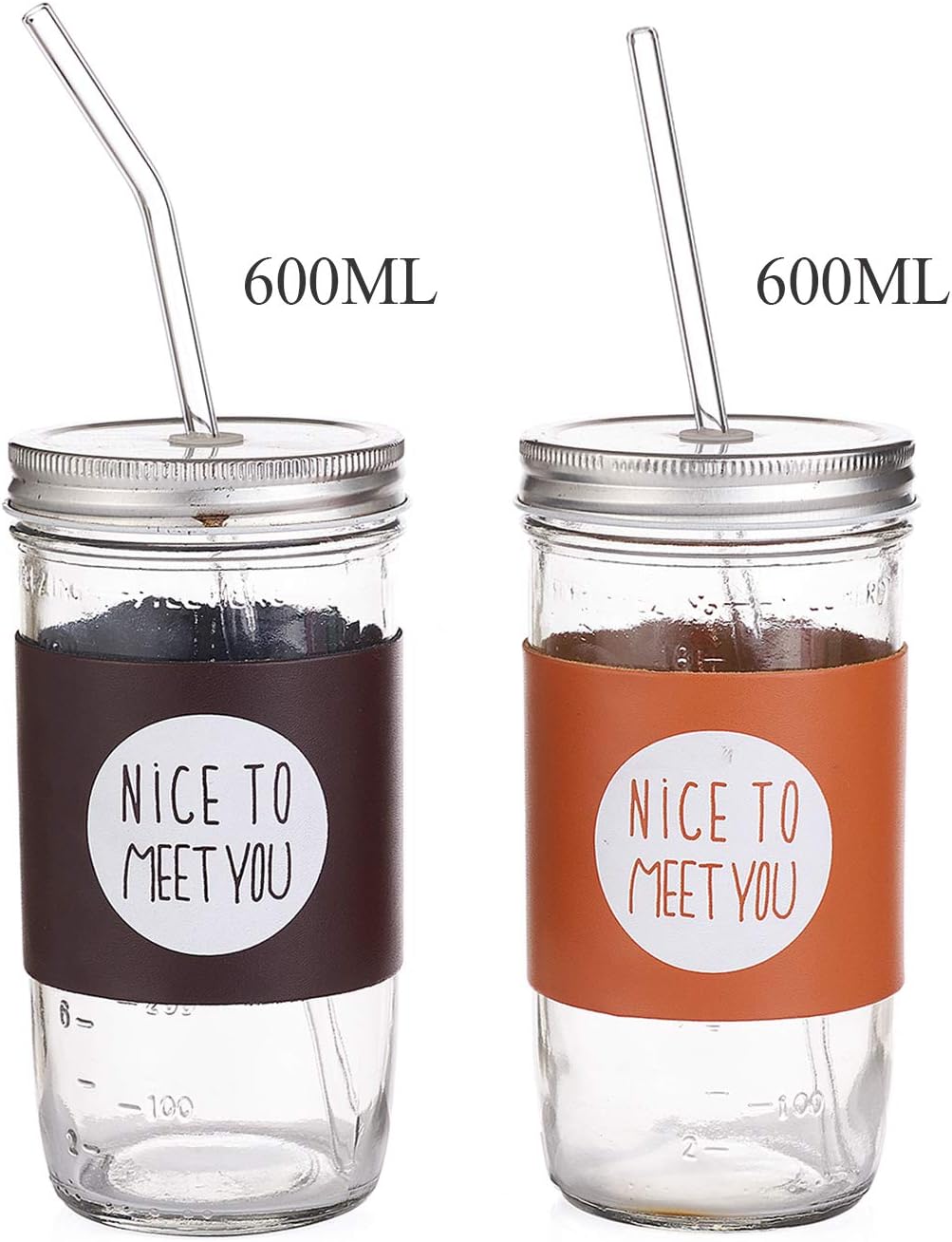 ALINK Skinny Clear Glass Straws, 10.5" x 7 mm Long Reusable Drinking Straws for 30 oz 20 oz RTIC/YETI Stanley Tumblers, Mason Jars, Pack of 8 with 2 Cleaning Brush