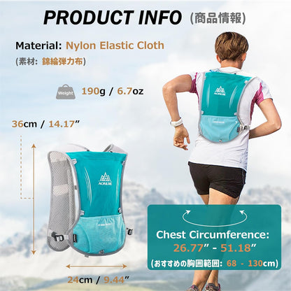 Azarxis Running Water Bottles Flask BPA Free Leakproof Hydration Vest Packs Waist Belt Replacement for Triathlon Marathon Hiking Cycling Climbing Runner