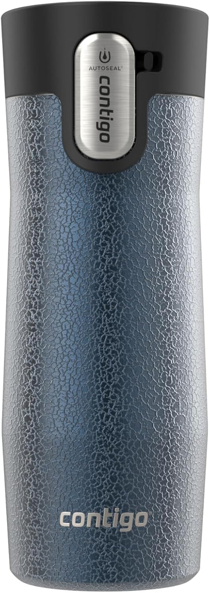 Contigo AUTOSEAL West Loop Vacuum-Insulated Stainless Steel Travel Mug with Easy-Clean Lid 12 oz Blueberry