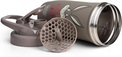 Smartshake Looney Tunes Reforce Stainless Steel Protein Shaker Bottle - Non Insulated Unisex Gym Bottle | Metal Shaker Bottles - 900 ml | 30 oz - Leakproof Screw-on Lid - BPA Free (Bugs Bunny)