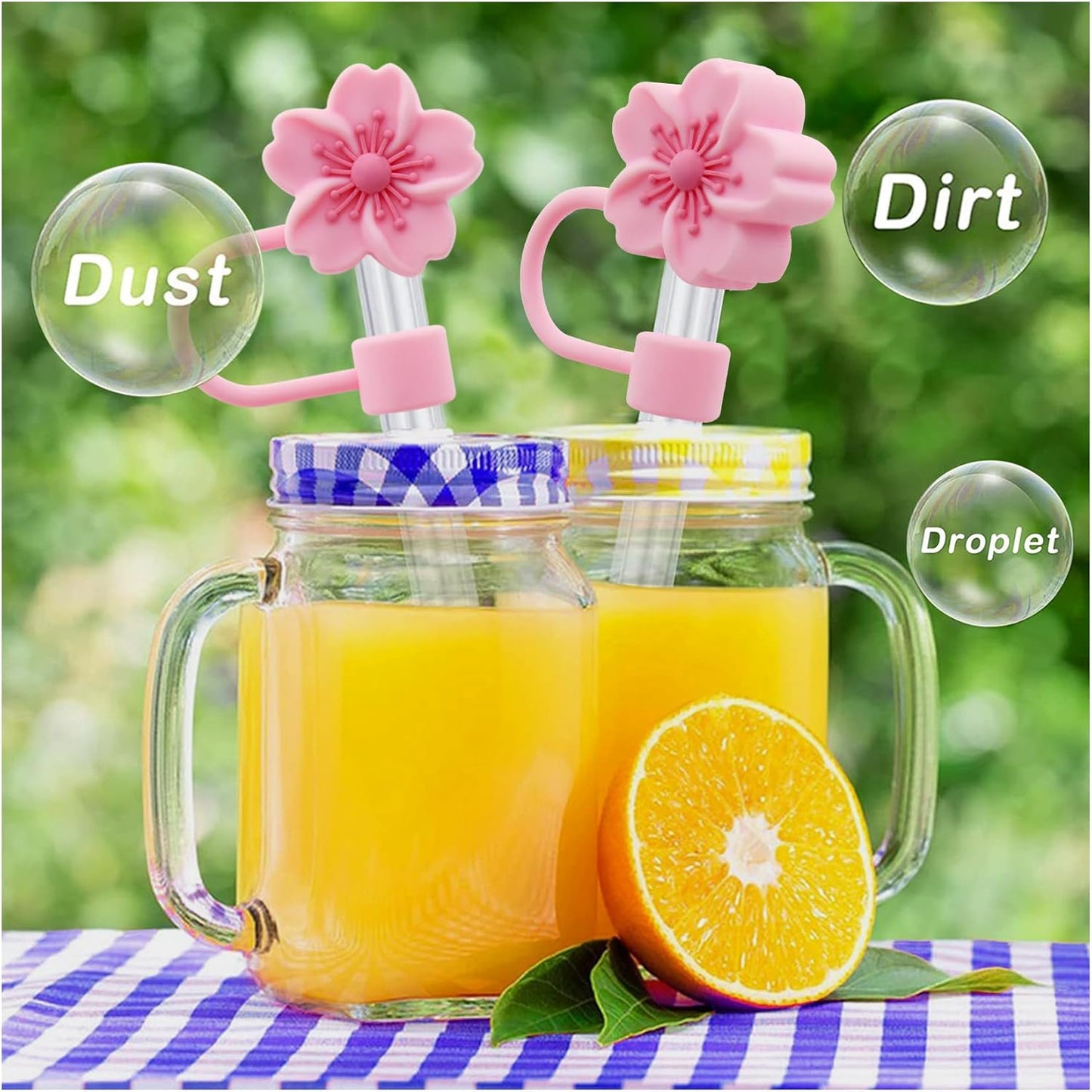 Straw Cover Cap for Stanley Cup,Silicone Straw Topper 10 mm 0.4 in Reusable Straw Tips Lids,Straw Tip Covers for Stanley Cups Accessories