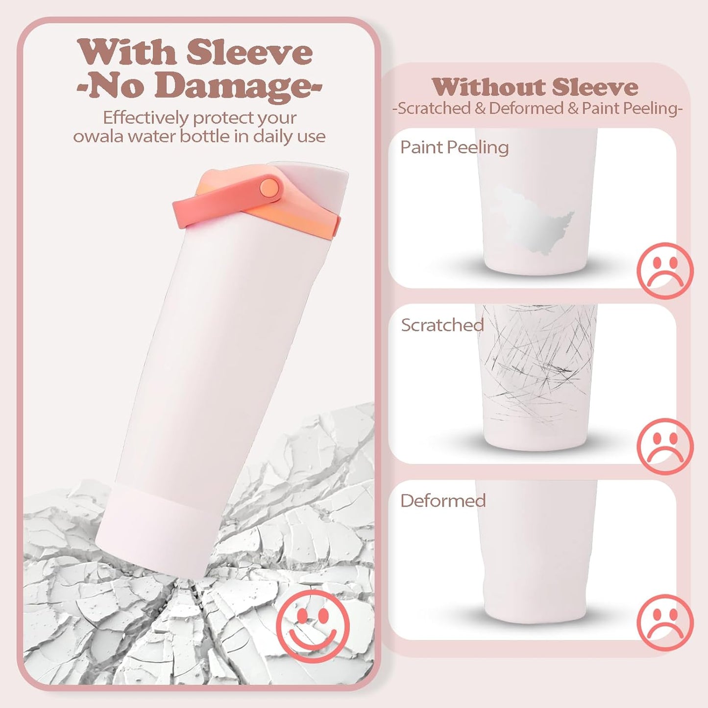 2PCS Silicone Boots for Owala 30oz & 40oz FreeSip Sway Bottles & Tumblers – Non-Slip, Scratch-Resistant, Stability Enhancer for Owala Accessories (Eucalyptus Green) - Colors A