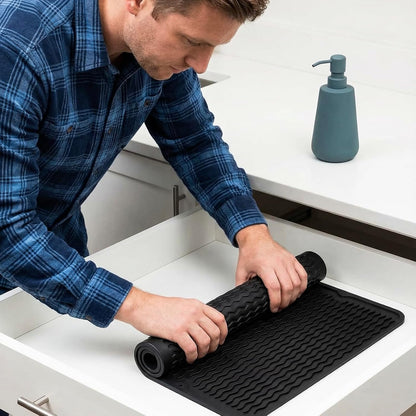 MicoYang Silicone Dish Drying Mat for Multiple Usage,Easy clean,Eco-friendly,Heat-resistant Silicone Mat for Kitchen Counter,Sink,Bar,Bottle,or Cup Green M 17 inches x 6 inches