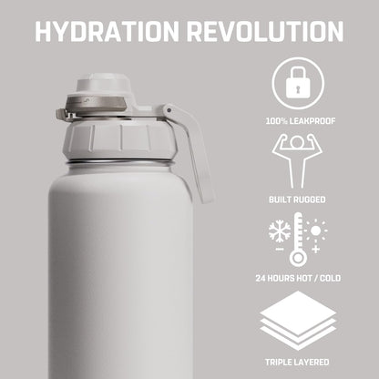 Vesmoon Vessence 24 Oz Stainless Steel Tea Infuser Bottle for Loose Leaf Tea, Water, Herbs, Fruits - Triple Layered Insulated, Leak Proof Bottle with Lid and Clip Handle - 24 Hours Hot/Cold