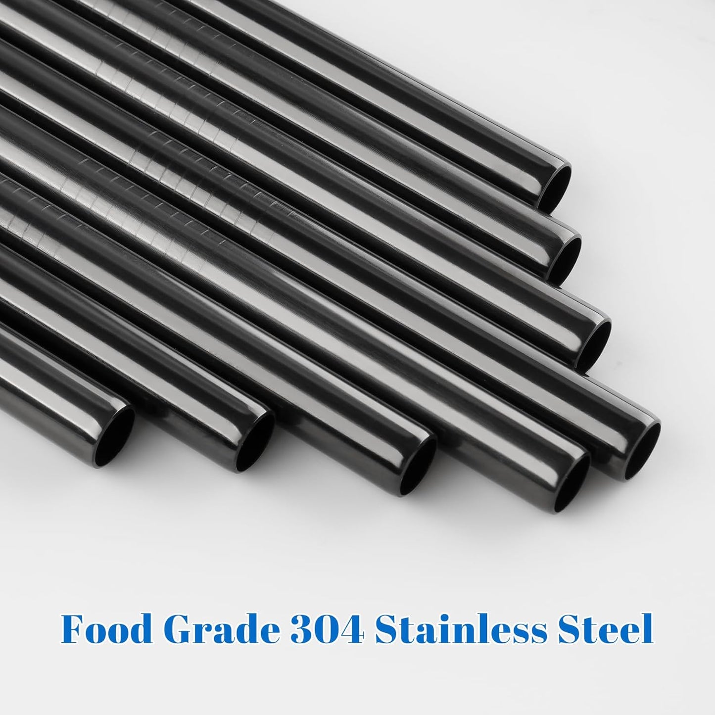 Tomorotec 8-Pack Stainless Steel Straws Fit for 40oz Stanley Tumblers, 12" Metal Straws Fit for Stanley Cup with 1 Brush, Reusable Drinking Straws for Smoothies, Milkshakes, Dishwasher Safe & BPA-Free