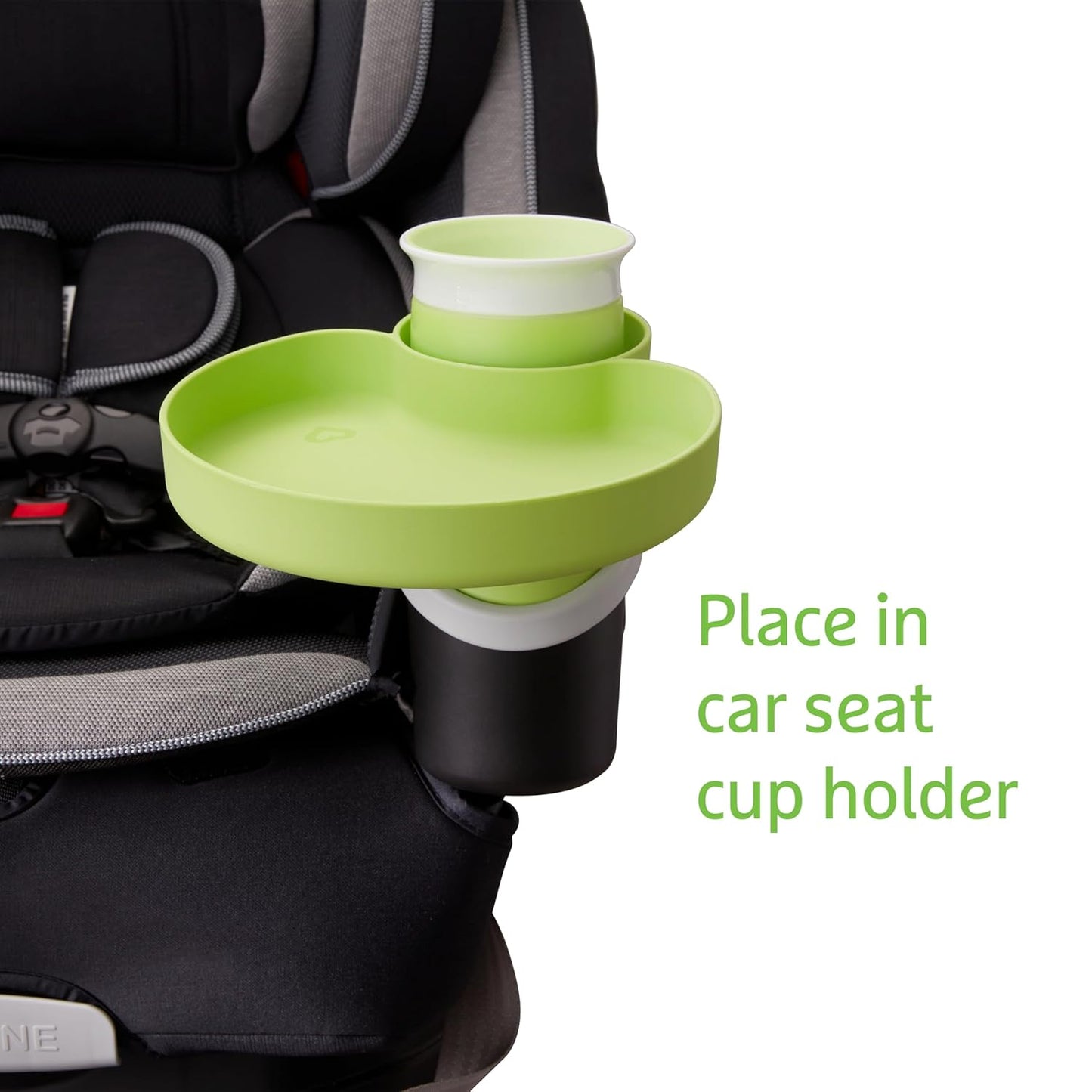 Munchkin® Carseat Tray - Toddler Travel & Road Trip Accessory for Mess-Free Snacking in The Car, Grey