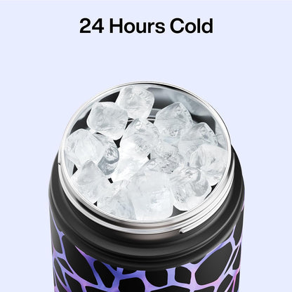 ENCOOL Insulated Water Bottle with Straw Stainless Steel Water Bottle, Leak-Proof, BPA-Free, Double Wall Vacuum Keeps Cold for 24 Hours for Sports, Travel, School (26 oz, Cotton Candy) - Colors B