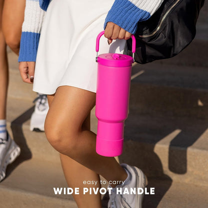 Simple Modern Trek Pivot | 40oz Flip Straw Tumbler with Handle | Water Bottle & Boot | Interchangeable Straw & Chug Lids | Insulated Stainless Steel Jug | Gym Sports Outdoors | Forest - Colors A