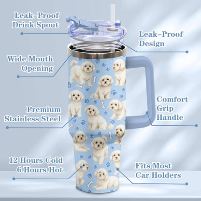 Beagle Gifts for Women Men, 40oz Stainless Steel Insulated Tumbler Travel Cup Mug, Funny and Unique Beagle Gifts for Dog Lover - Colors A