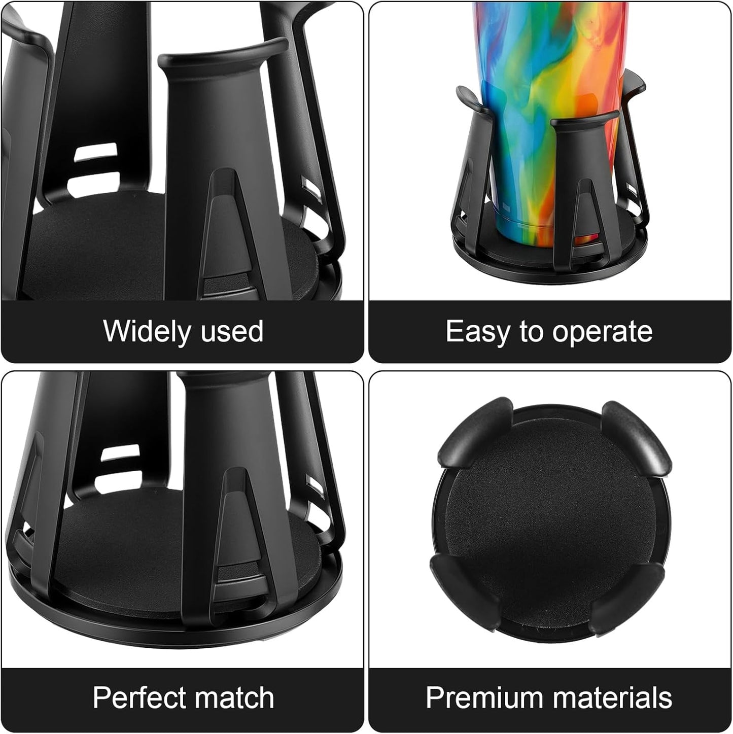 Amaxiu 2 Pcs Car Cup Holder Expander, Adjustable Cup Holder for Cars Automotive Slim Can Cupholder Insert Adapter with Self-Adhesive & Suction Cups Secure Drink Holders for Car SUV Truck