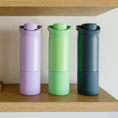 BrüMate Rise 25oz Water Bottle With 100% Leakproof Covered Silicone Straw | Insulated Stainless Steel Water Bottle | Cup-Holder Friendly | Fast Flow | Soft Sip Silicone Spout | BPA-Free (Rose Taupe)