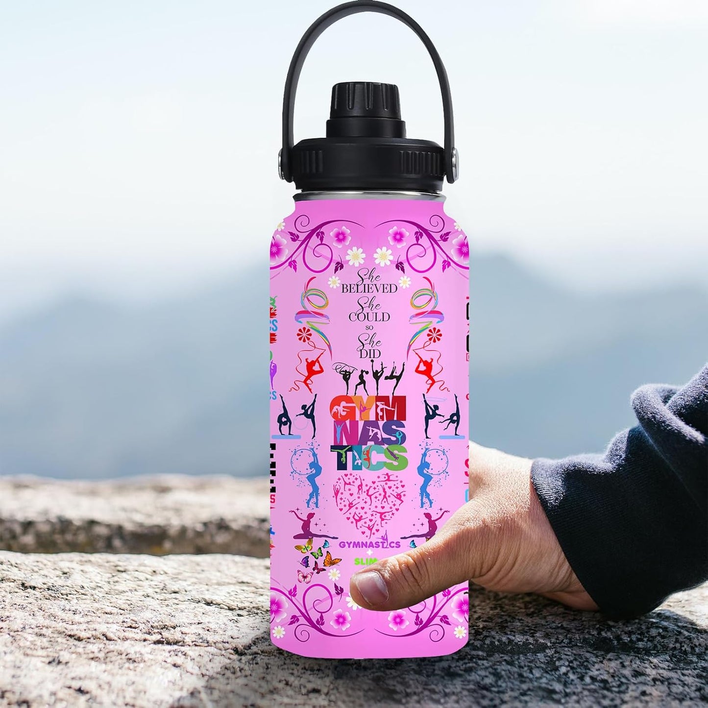 Pickleball Water Bottle 32oz Stainless Steel Insulated Vaccum with Lid, Pickleball Gifts for Pickleball Players, Pickleball Lovers, Women Girls Ladies