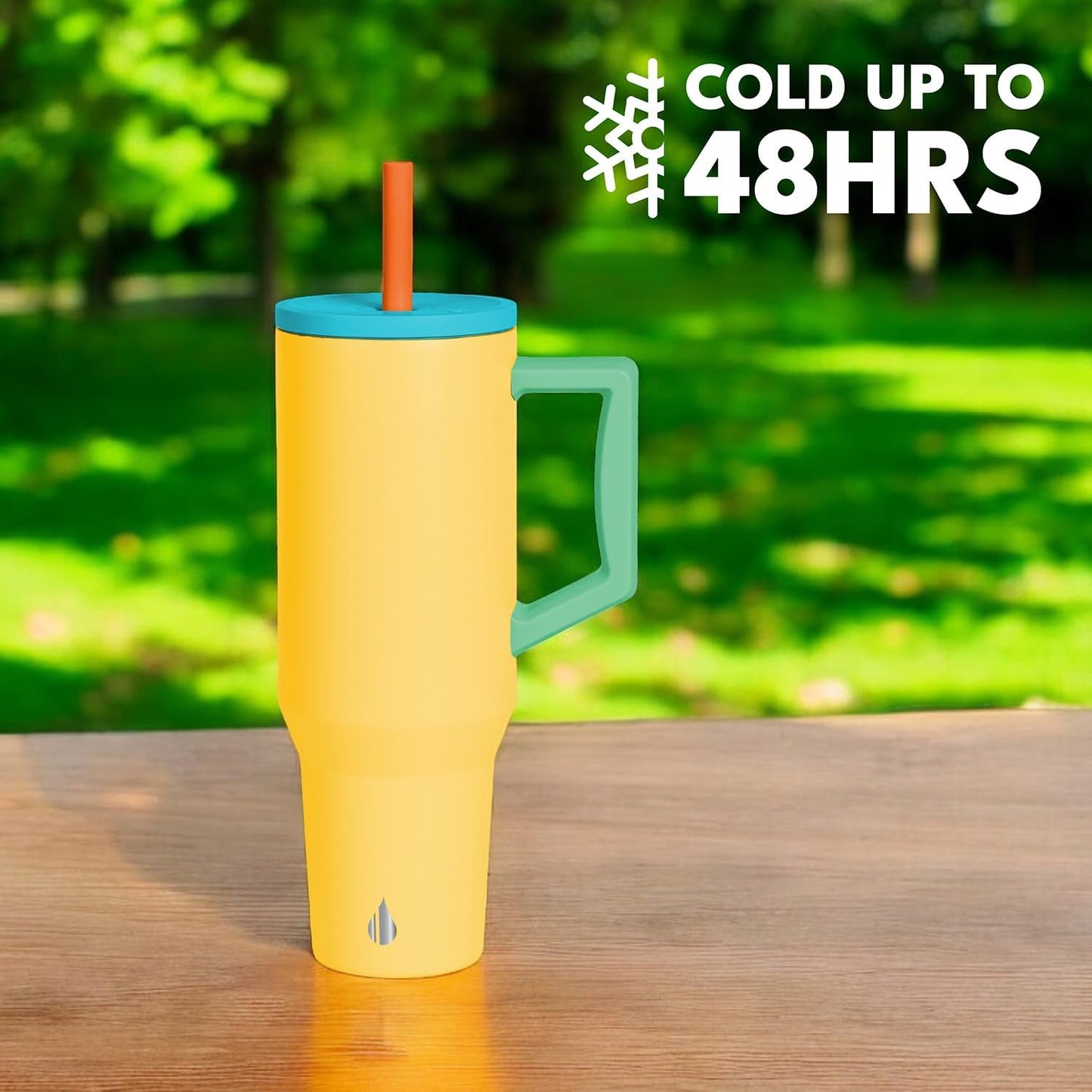 Elemental 32 oz 100% Leak Proof Tumbler with Handle & Straw - Stainless Steel Double Wall Insulated Tumbler for Hot and Cold Beverages - Travel Coffee Mug with Sip & Straw Lid - White - Colors A