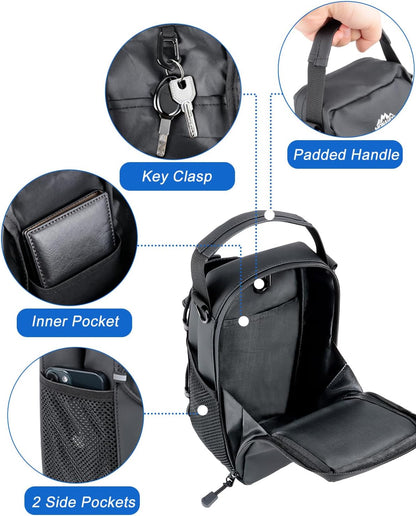 Magnetic Gym Bag for Men - Water Bottle Carrier Holder Bag with Shoulder Strap, 4 Built-in Magnets Gym Gifts for Men