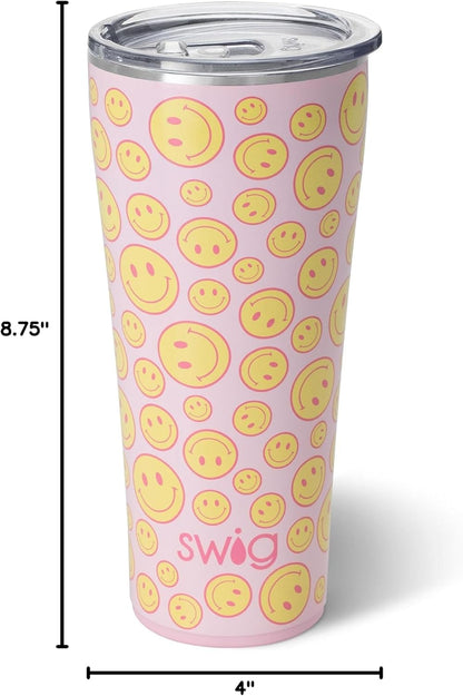 Swig Life 32oz Insulated Tumbler, Travel Coffee Tumbler with Lid, Cup Holder Friendly Travel Coffee Mug, Stainless Steel with Lid (Hayride)