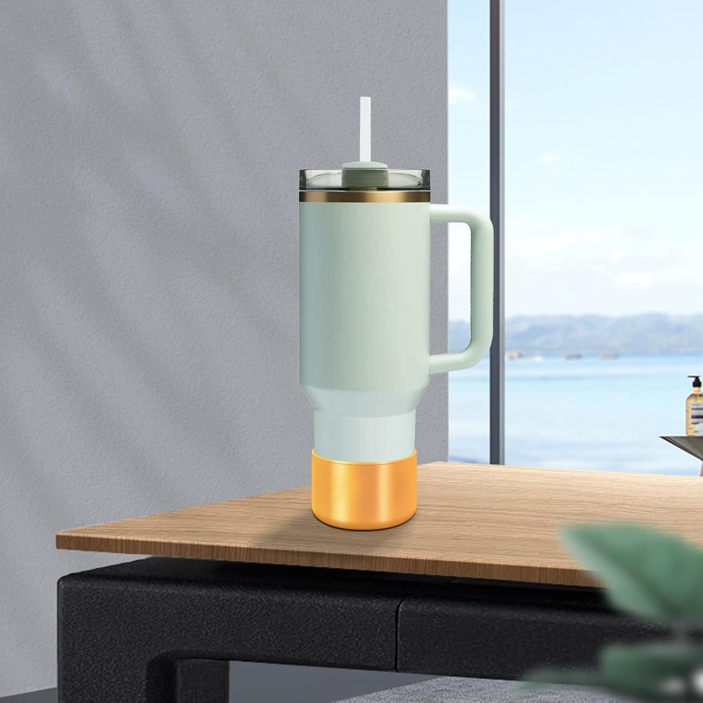 Chameleon Silicone Water Bottle Boot, Compatible with Stanley & Hydro Flask Tumbler 2.8-2.95in Bottom Anti-Slip Protector Rubber Sleeve