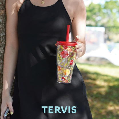 Tervis Venture Lite Pickleball - Spike Dink Ace Made in USA Double Walled Insulated Tumbler Travel Cup Keeps Drinks Cold & Hot, 24oz Water Bottle, Classic