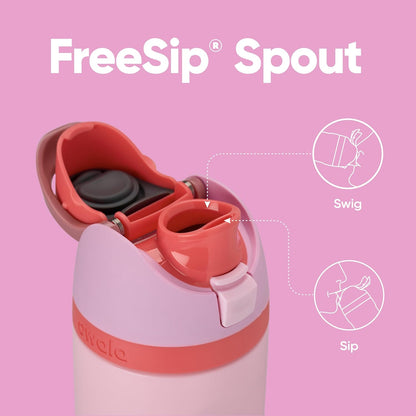 Owala FreeSip Insulated Stainless Steel Water Bottle with Straw, BPA-Free Sports Water Bottle, Great for Travel, 32 Oz, Denim