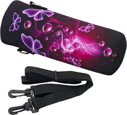 AUPET Water Bottle Sling Bag Carrier Crossbody Sleeve,Insulated Neoprene Bottle Case Holder Pouch Cover 500ML/17oz with Shoulder Strap for Walking Women Men