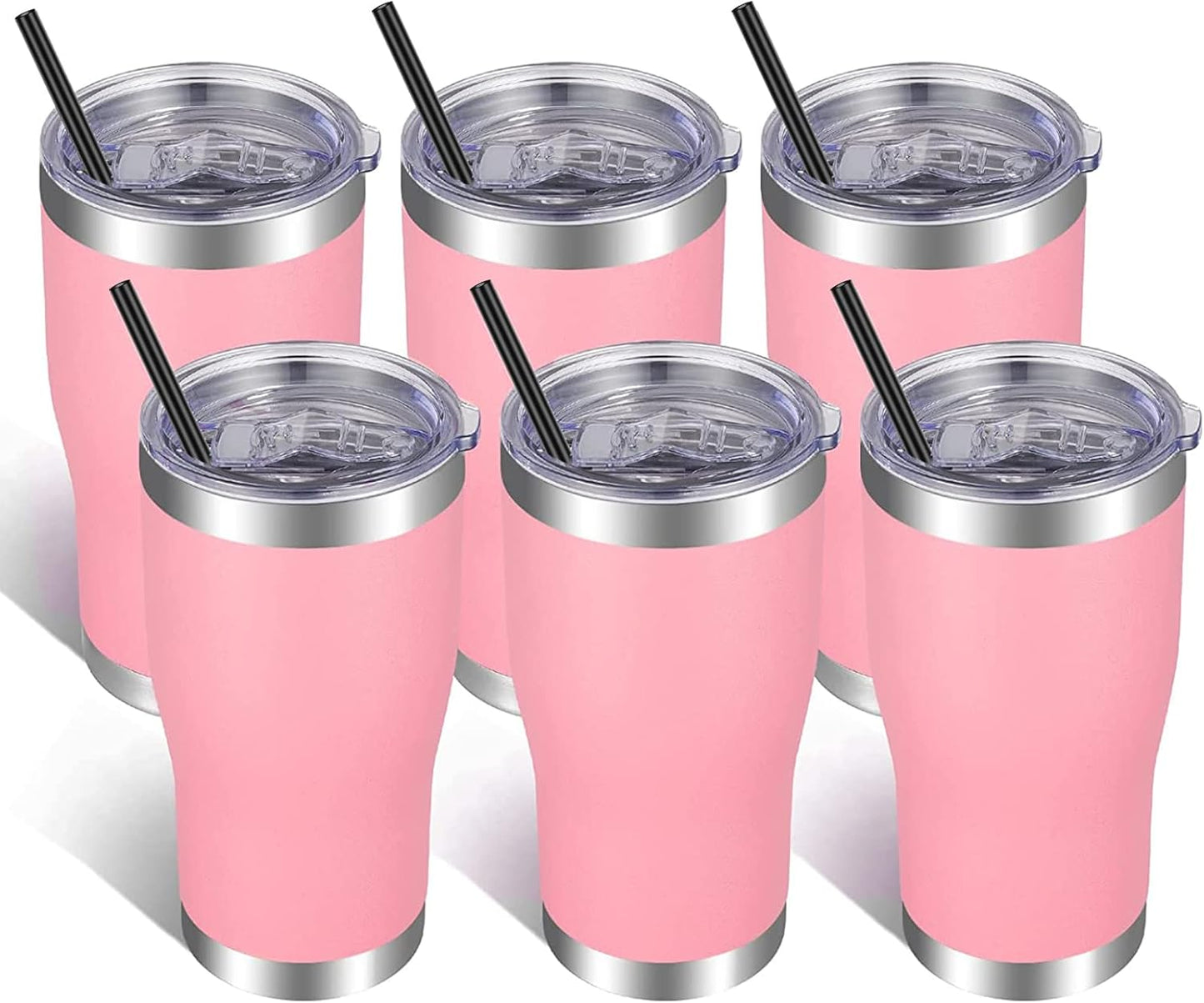 VEGOND 20oz Tumbler Stainless Steel Tumbler Cup with Lid And Straw Vacuum Insulated Double Wall Travel Coffee Mug(Orange 1 Pack)