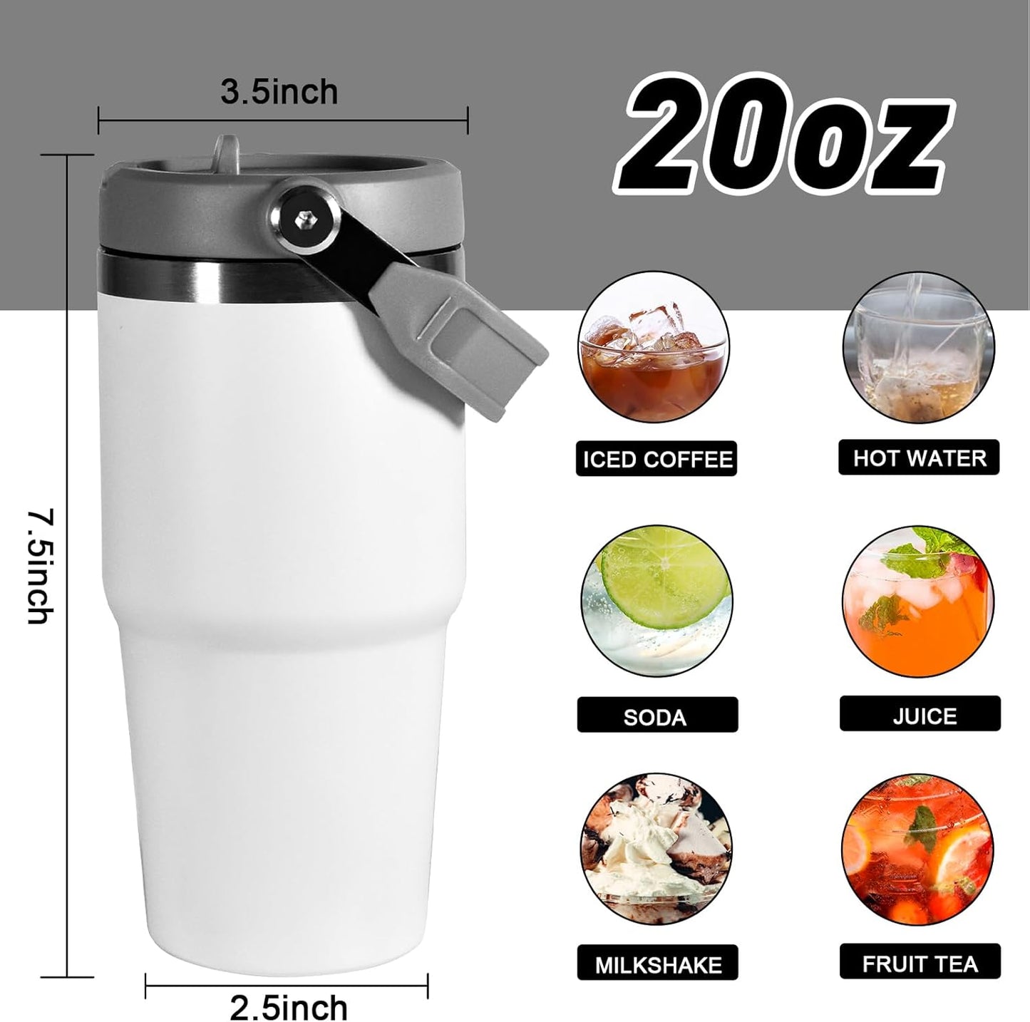 30 oz Tumbler with Handle and Straw Lid, Double Walled Vacuum Insulated Water Bottle Leakproof Tumbler Travel Coffee Mug Thermal Cup, Cupholder Friendly for Office, Home, Sport, Pink