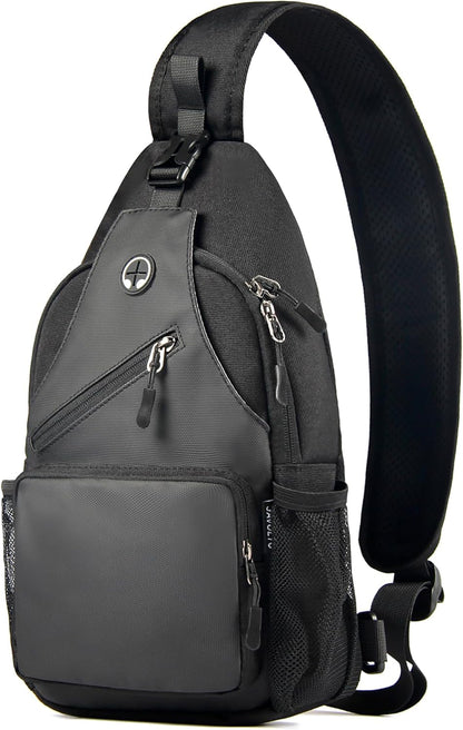 Javolto Sling Bag for Men Crossbody Backpack, Small Sling Backpack Mens Shoulder Bag, Casual Daypack Hiking Bag for Travel