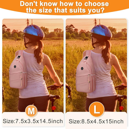 Pritent Crossbody Bags for Women Men Trendy Sling Bag Backpack Casual Chest Bag with Convertible Shoulder Strap