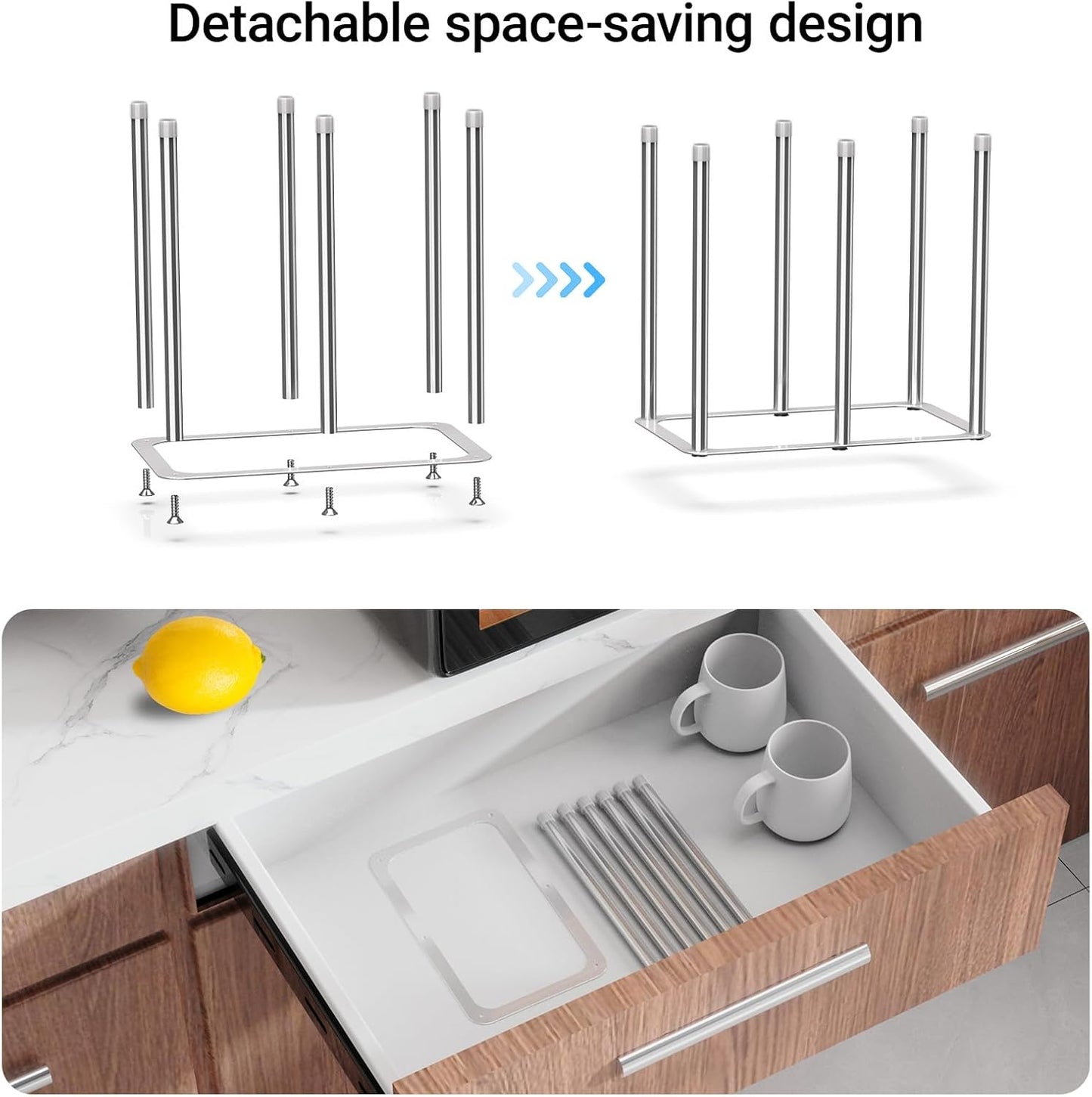 Water Bottle Drying Rack,Stainless Steel Bottle Rack Dryer, Plastic Bag Drying Rack, Dry Rack for Bottles,Space Saving Countertop Rack for Glass,Cups, Mugs,Mason Jars and Sports Bottles