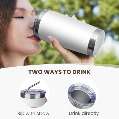 MEWAY 20oz Tumbler Cup Double Wall Vacuum Insulated Travel Mug Bulk, Stainless Steel Tumblers with Lid and Straw, Durable Powder Coated Coffee Cups for Cold & Hot Drinks (Navy, 1)