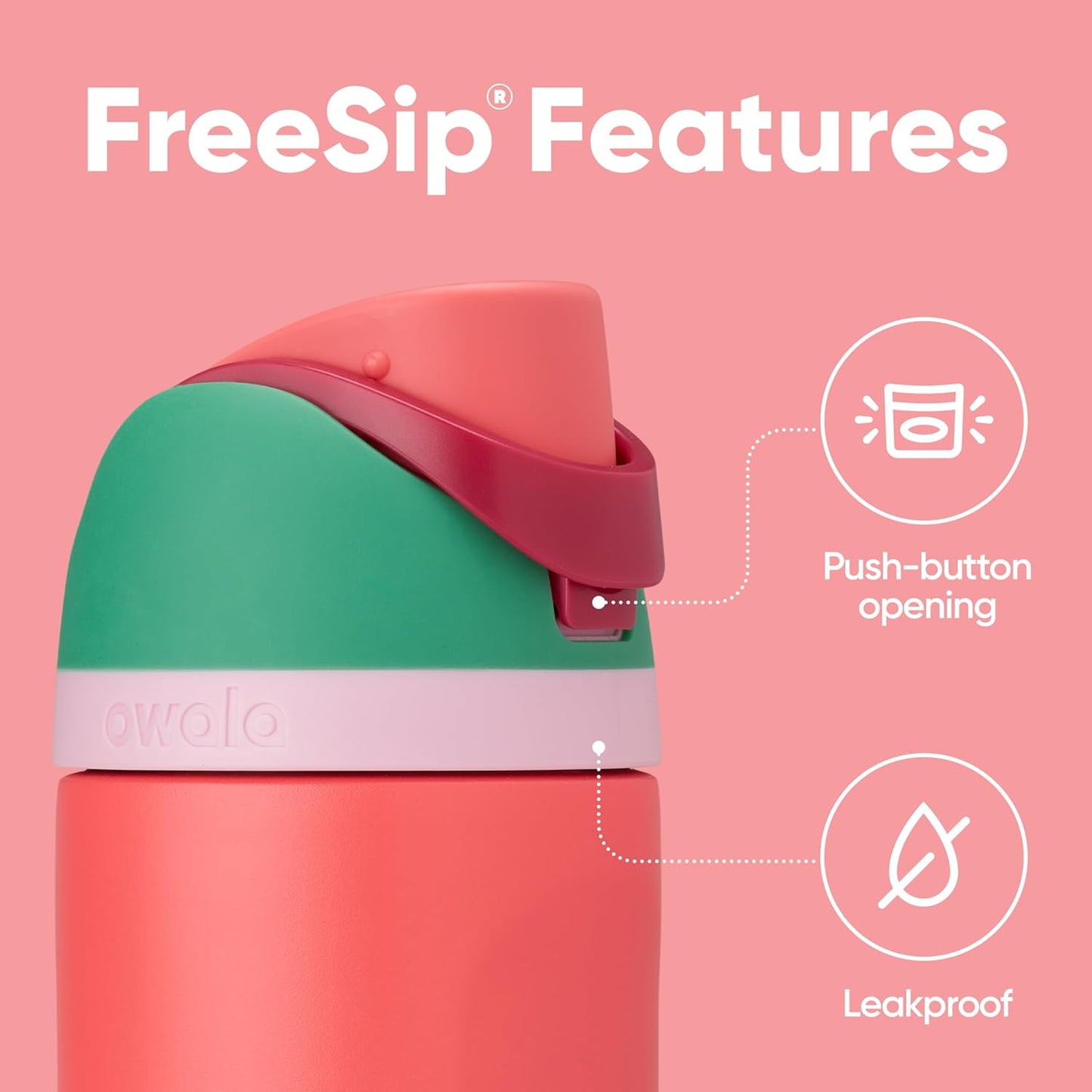 Owala FreeSip Insulated Stainless Steel Water Bottle with Straw, BPA-Free Sports Water Bottle, Great for Travel, 32 Oz, Denim