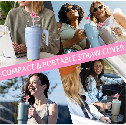 Straw Cover Cap for Stanley Cup,Silicone Straw Topper 10 mm 0.4 in Reusable Straw Tips Lids,Straw Tip Covers for Stanley Cups Accessories