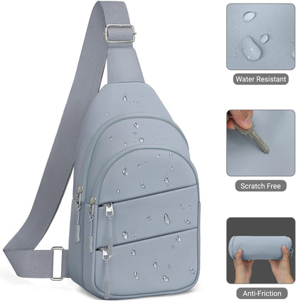 Tuwubi Crossbody Bags for Women, Sling Bag for Men, Small Hiking Backpack Anti Theft Lightweight for Outdoors Travel (M, Black)