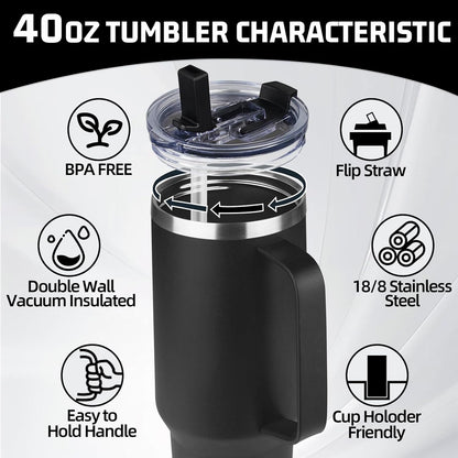 20 oz Tumbler with Handle, Stainless Steel Insulated Tumbler with Lid and Straw, Double Wall Vacuum Coffee Mug Tumbler, Insulated Coffee Thermal Cup for Cold and Hot (Light Purple)