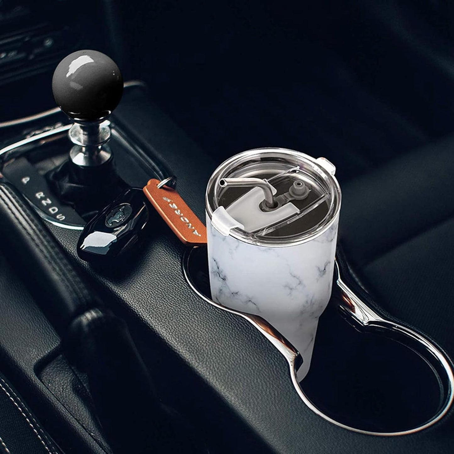 20 oz Tumbler Lids, 2 Pack Spillproof Splash Resistant Lid for Yeti,Beast,Juro,Ozark Trail,Atlin,Coffee Mug and More Cooler Cup,Covers for 20 Ounce Tumbler (Black, 20 OZ)