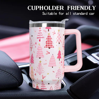 Ceovfoi 40 oz Pickleball Coffee Mug Vacuum Insulated Travel Tumbler with Handle, Lid & Straw - Perfect Pickleball Gifts for Players, Coaches, Lovers | Pickleball Accessories