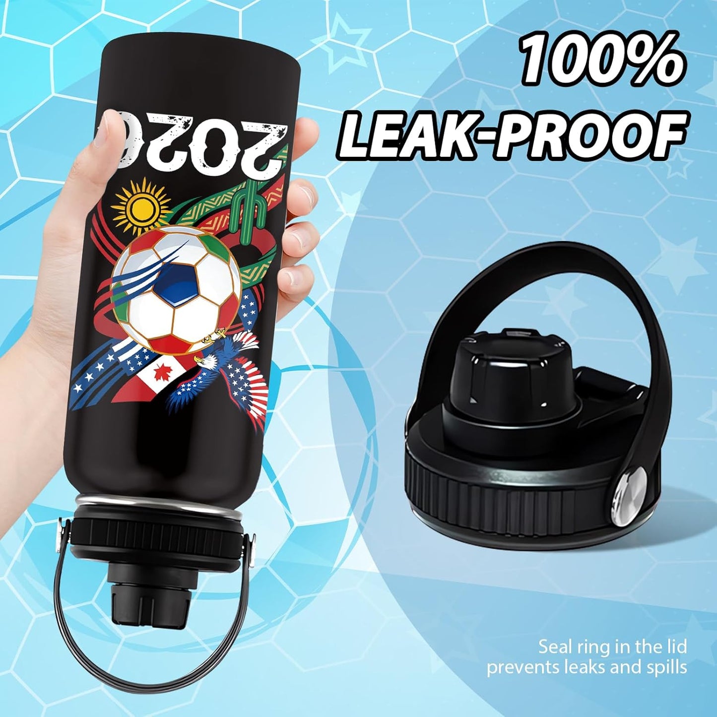 Pickleball Water Bottle 32oz | Insulated Stainless Steel Travel Tumbler with Lid Leak-Proof Keep Hot or Cold, BPA-Free |Dink Responsibly Gifts for Pickleball Lovers