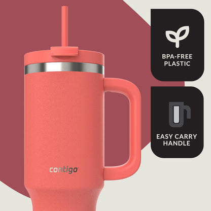 Contigo Streeterville 40oz Tumbler, Stainless Steel Vacuum Insulated, Leak-Proof, Cold for 29 Hours, Reef