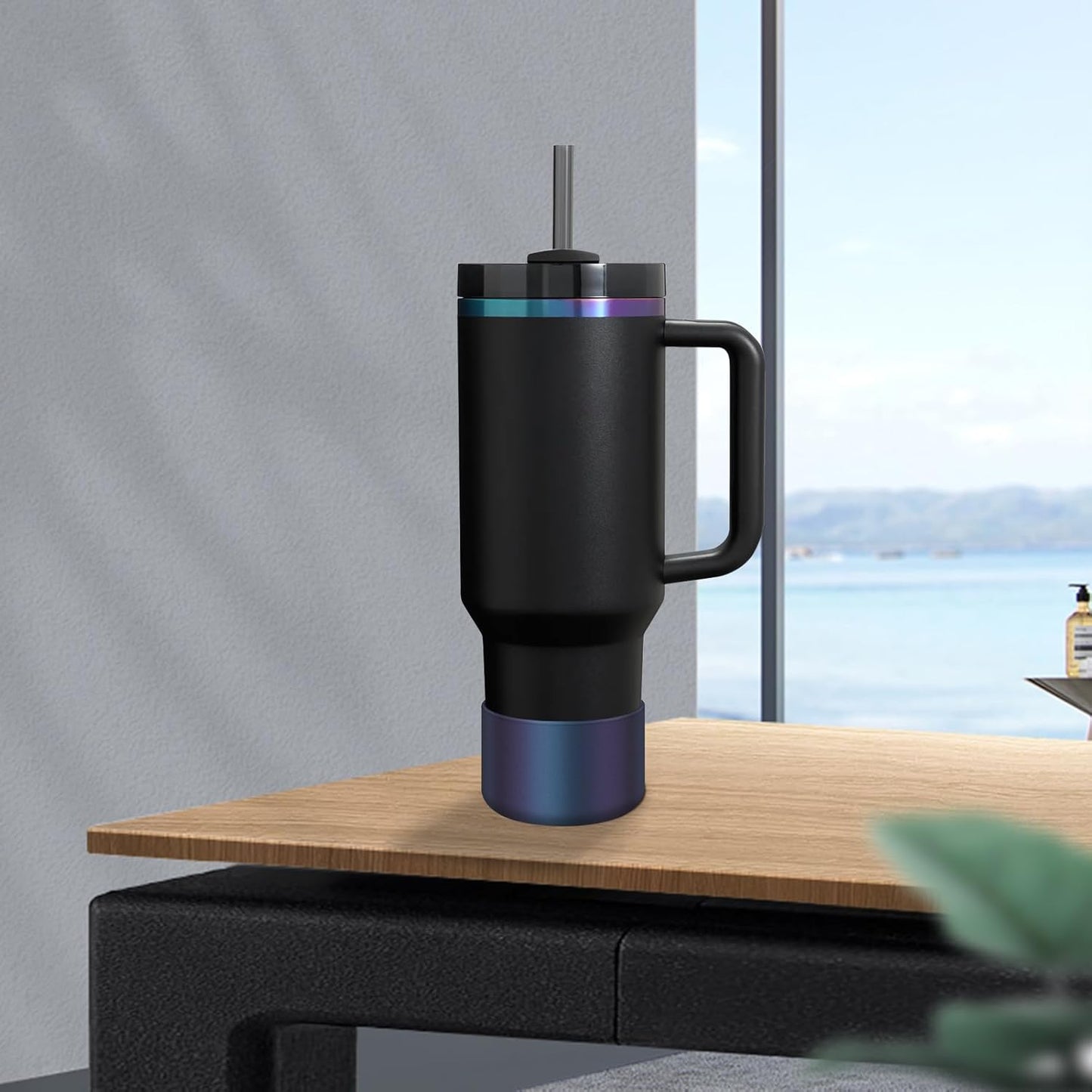 Chameleon Silicone Water Bottle Boot, Compatible with Stanley & Hydro Flask Tumbler 2.8-2.95in Bottom Anti-Slip Protector Rubber Sleeve