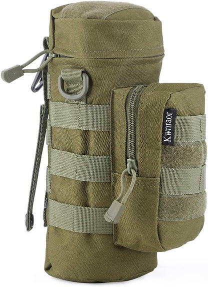 Molle Water Bottle Holder, Tactical Water Bottle Pouches for Backpack with D-Ring Hook