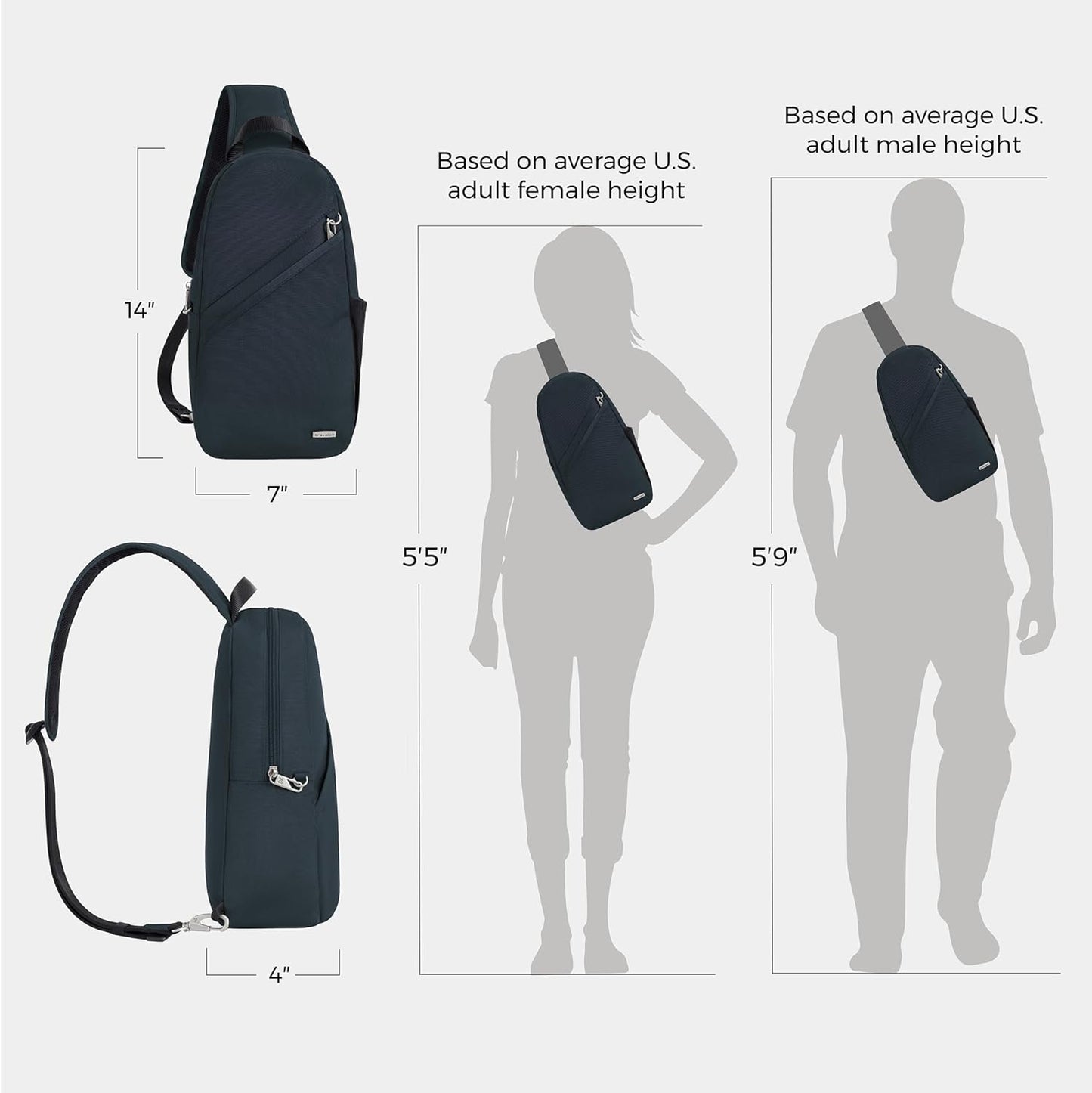 Travelon Anti-Theft Classic Sling Bag