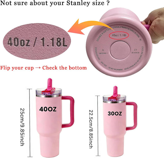 30oz Leak Proof Lid for Stanley Quencher H2.0 Tumbler, Flip Straw Lid Replacement 30 oz Tumbler No Spill Cover Top for Stanley Protour Stanley Cup Accessories, 2 Pack(Cream,Light Nectarine) - Colors B