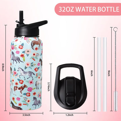 32 oz Pickleball Insulated Water Bottle with Straw - Pickleball Gym Hiking Sports Coffee Mug | Perfect Pickleball Gifts for Women, Pickleball Decor Accessories